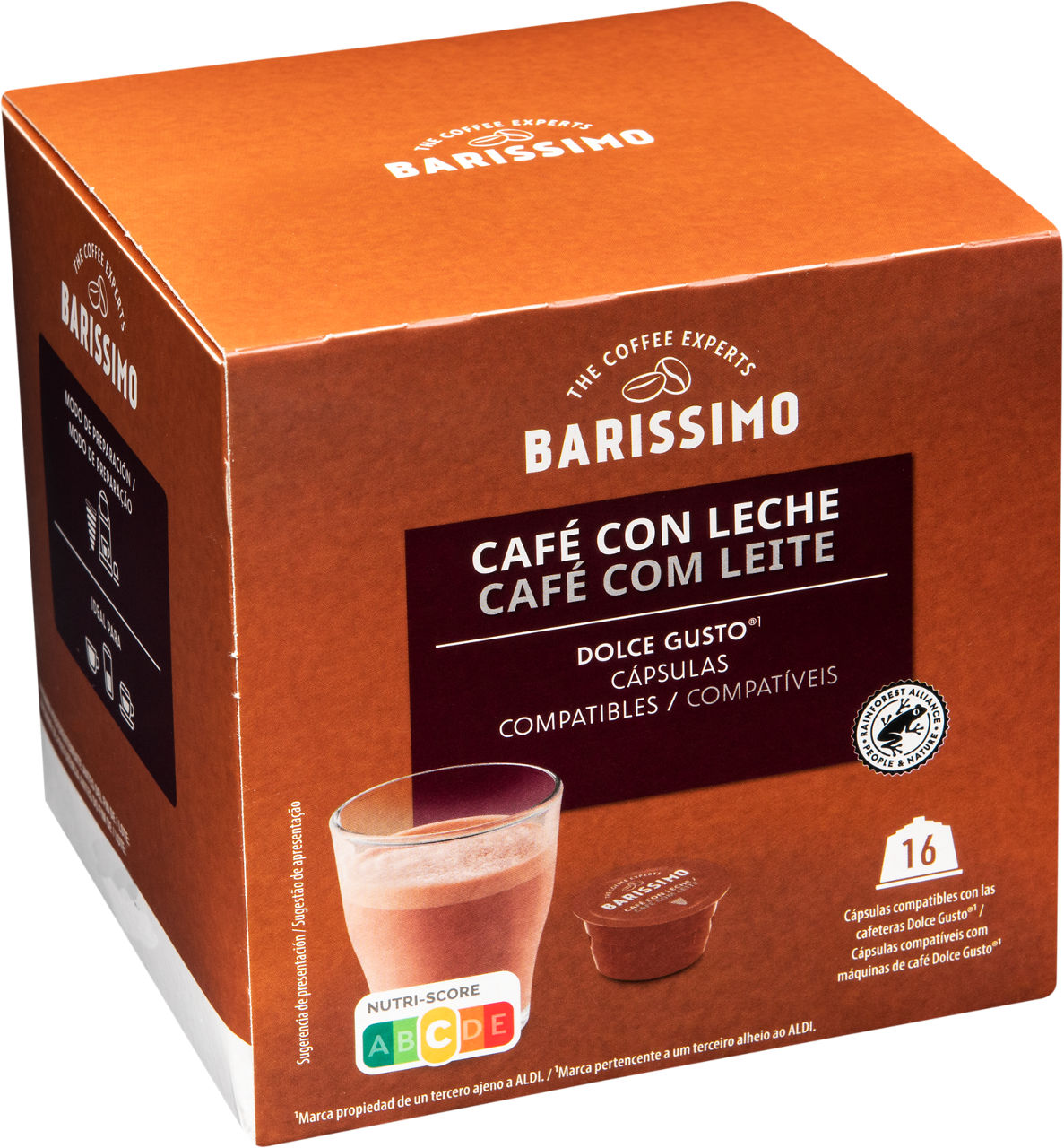 Cápsulas de café con leche 16 cápsulas