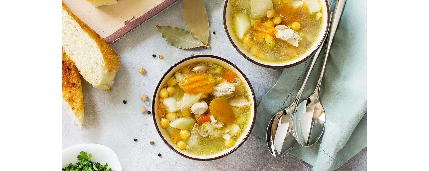 Sopa de con pollo con garbanzos - ALDI