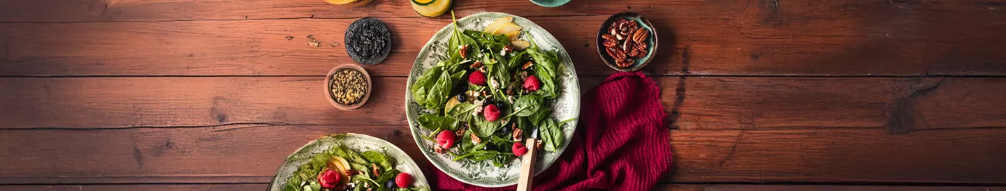 Bodegón de frutas y verduras antiinflamatorias