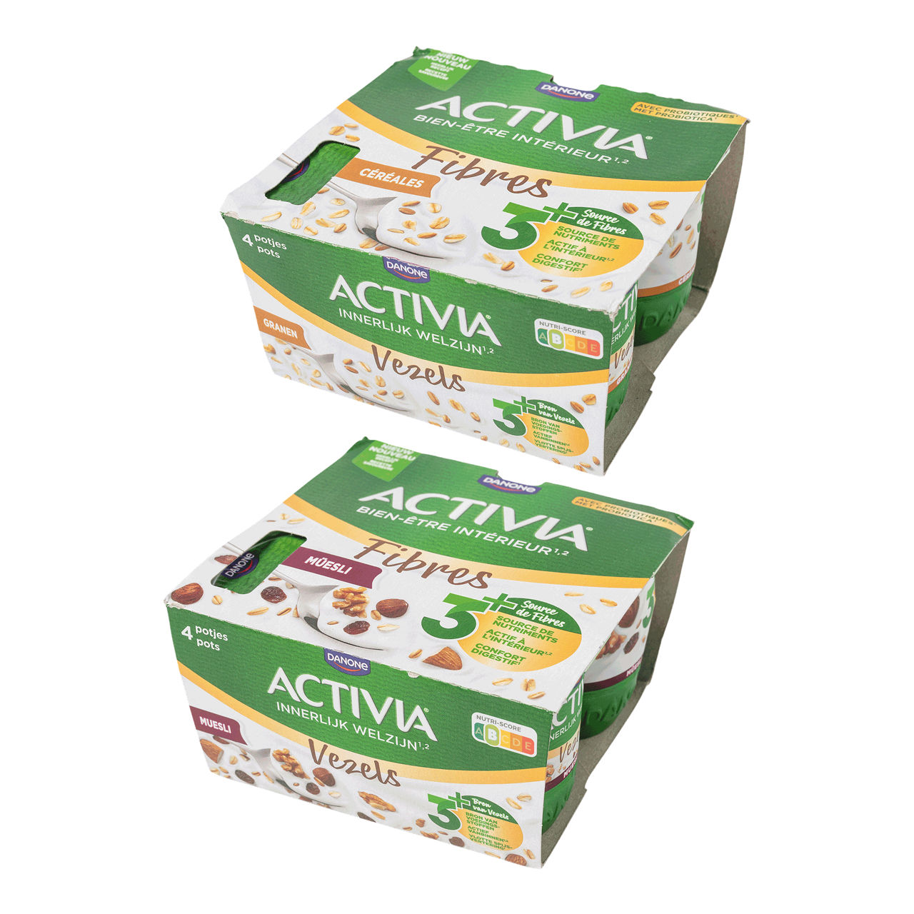 ACTIVIA® Yoghurt met vezels, 4 st.