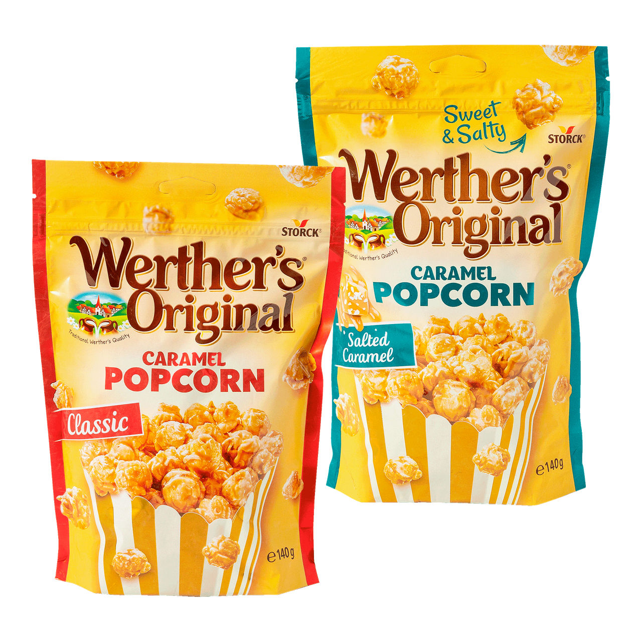 WERTHER'S ORIGINAL Karamelpopcorn (2 x 140 g)
