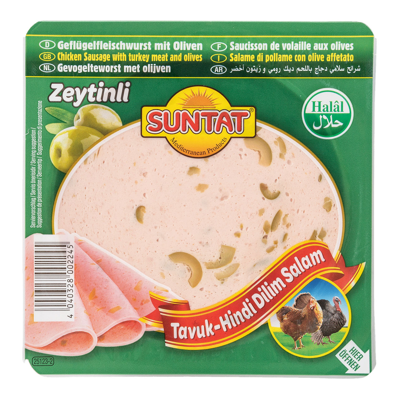 SUNTAT® Gevogelteworst met olijven