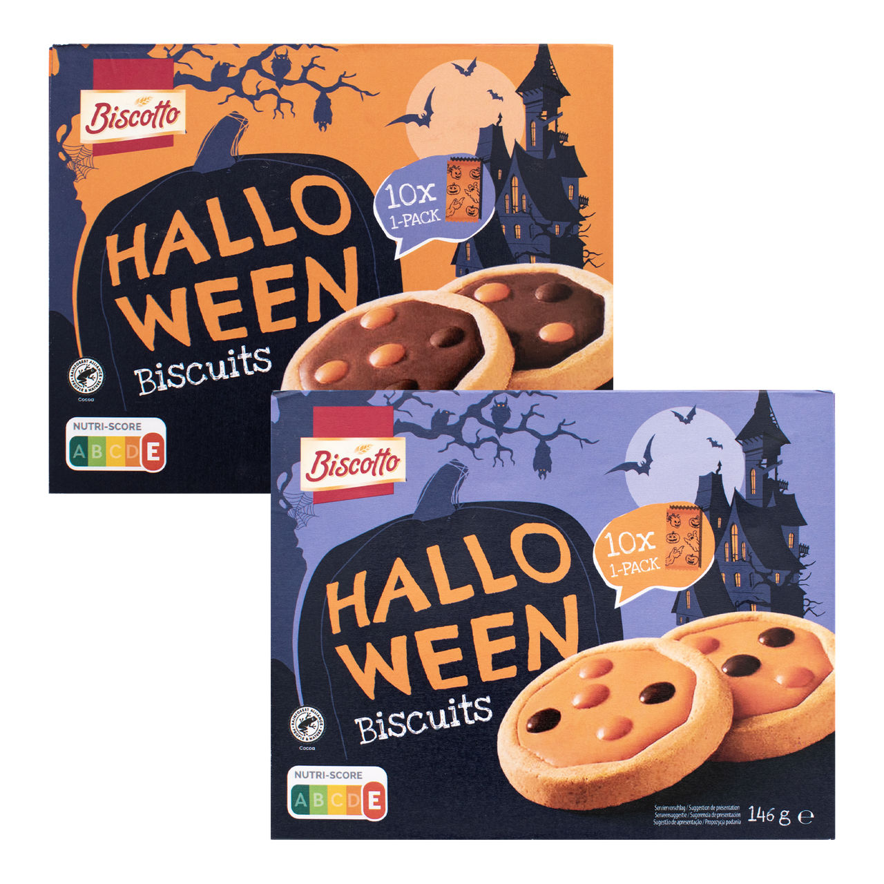 BISCOTTO Halloweenkoekjes, 10 st. (2 x 146 g)