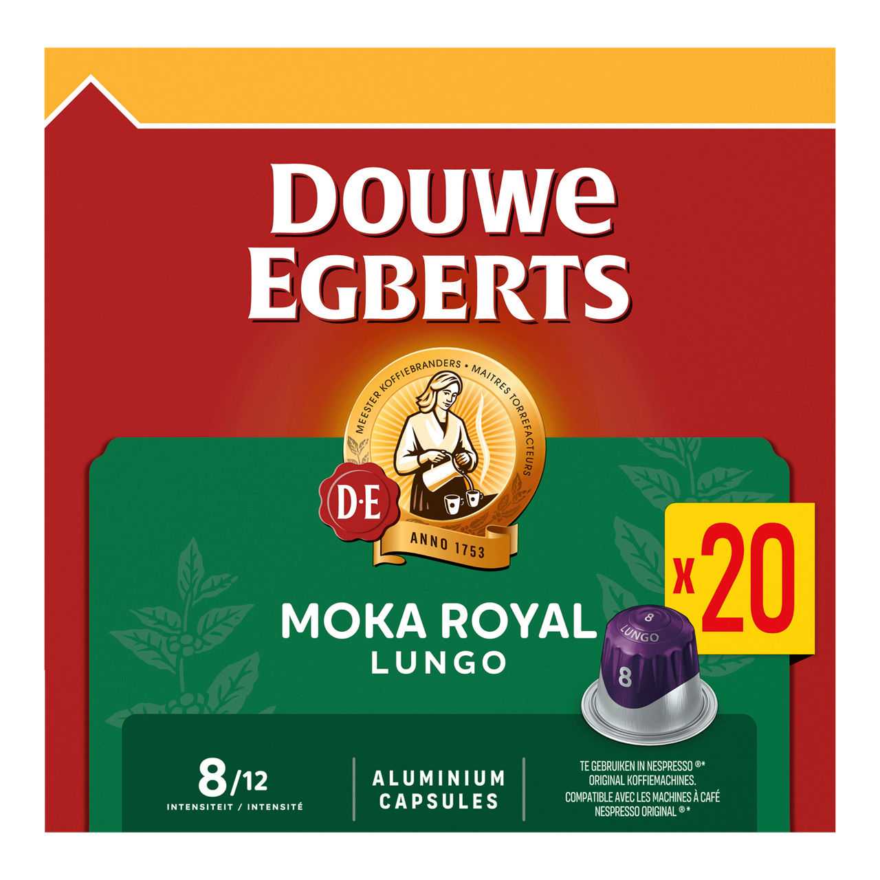 DOUWE EGBERTS Koffiecapsules moka royal (2 x 20 st.)