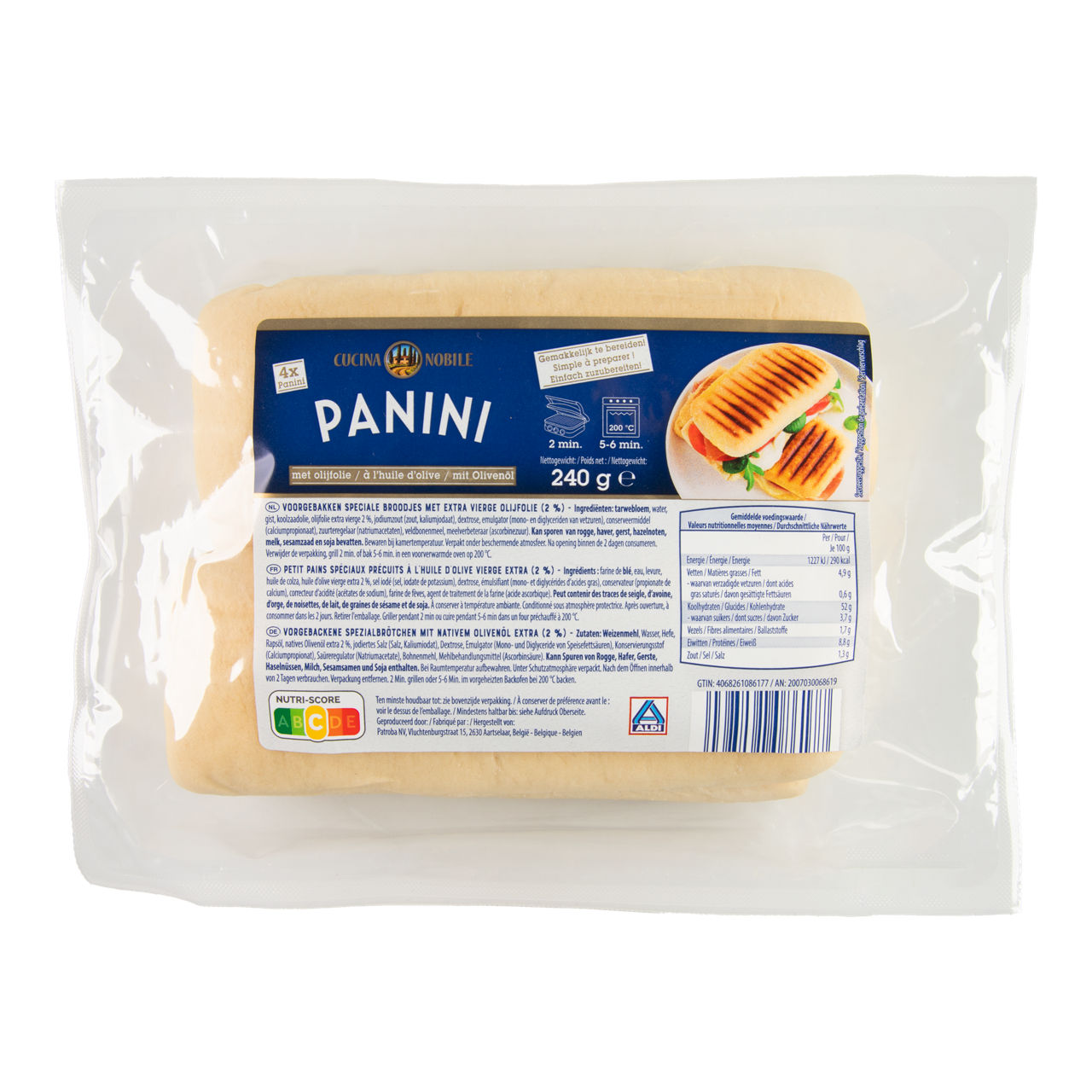 CUCINA Panini, 4 st. (240 g)