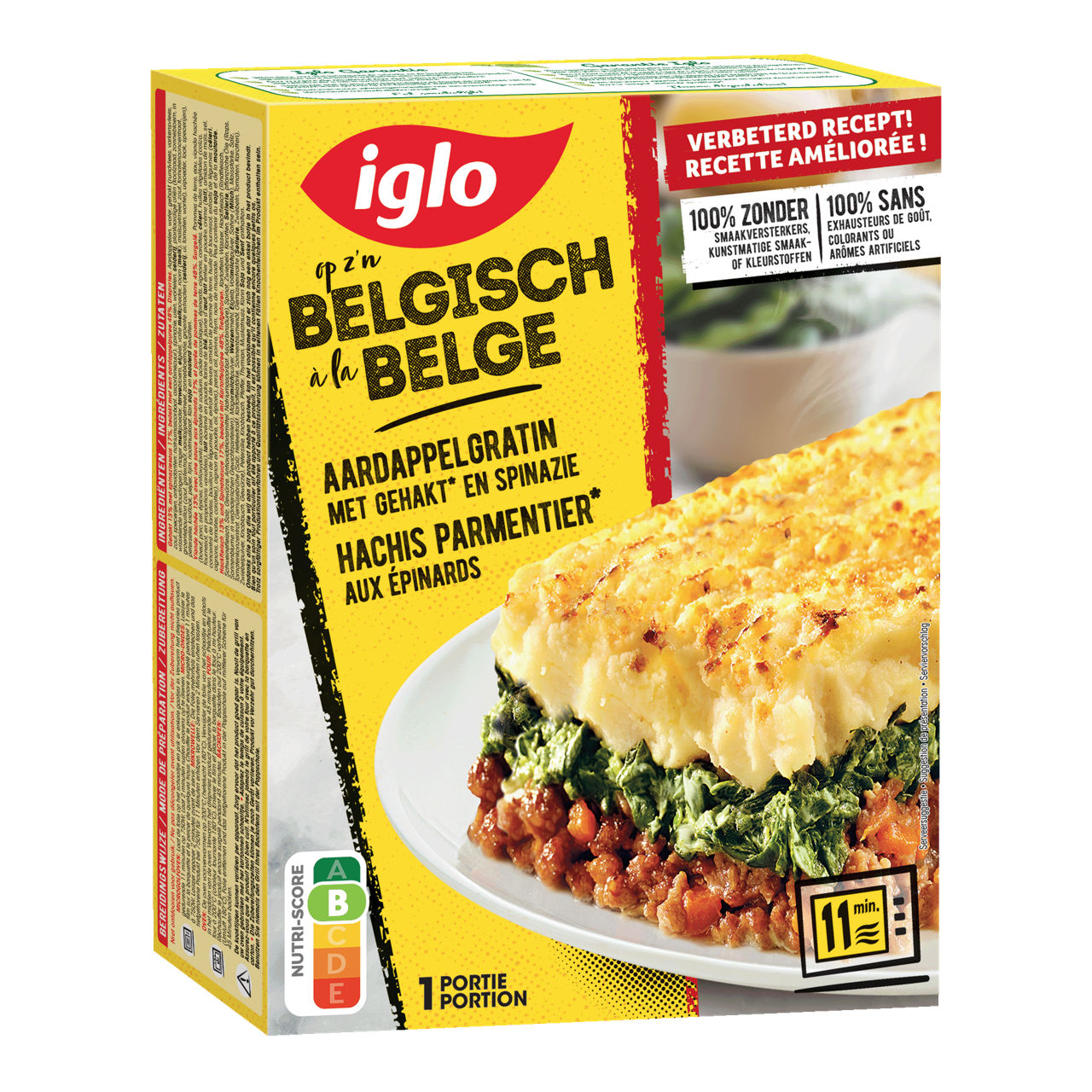 IGLO Aardappelgratin met gehakt en spinazie (2 x 450 g)