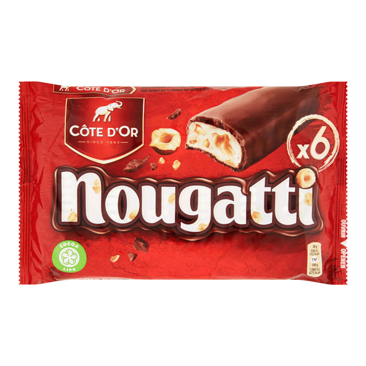 CÔTE D'OR Nougatti, 6 st. (180 g)