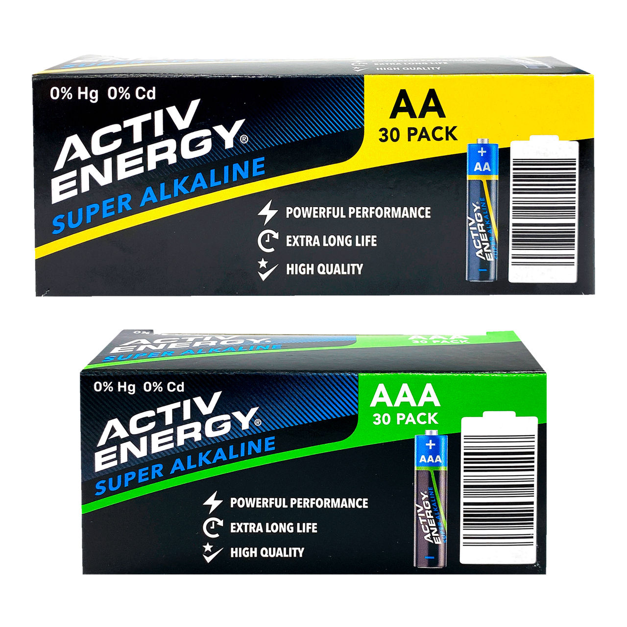 ACTIV ENERGY Alkalinebatterijen, 30 st.