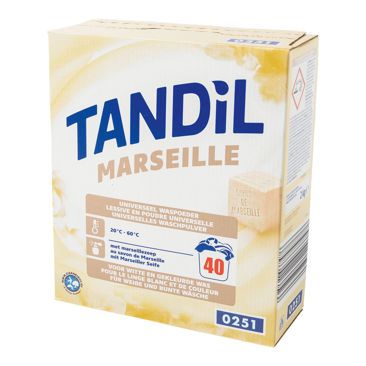 TANDIL Waspoeder met marseillezeep (40 wasbeurten, 2 kg)