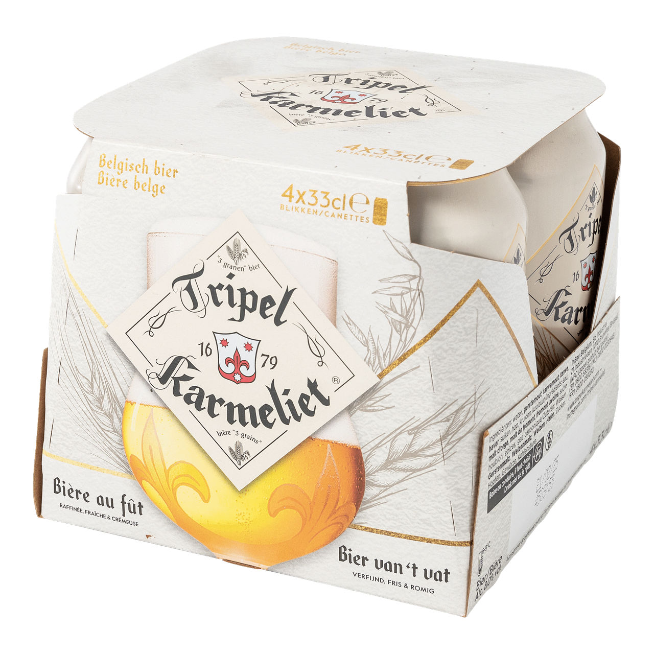 TRIPEL KARMELIET Blond bier, 4 st. (2 x (4 x 33 cl))