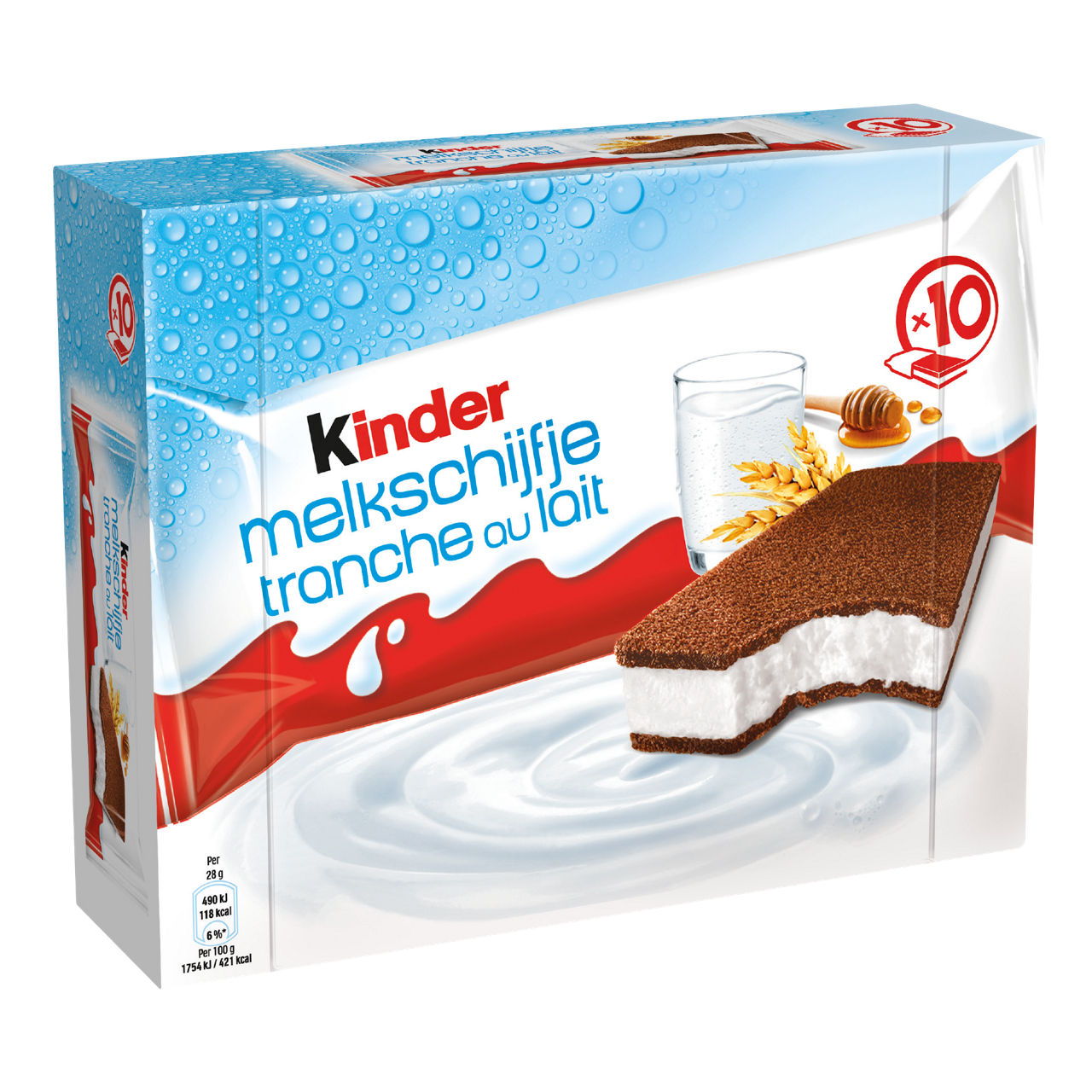 KINDER Melkschijfjes, 10 st. (10 x 28 g)