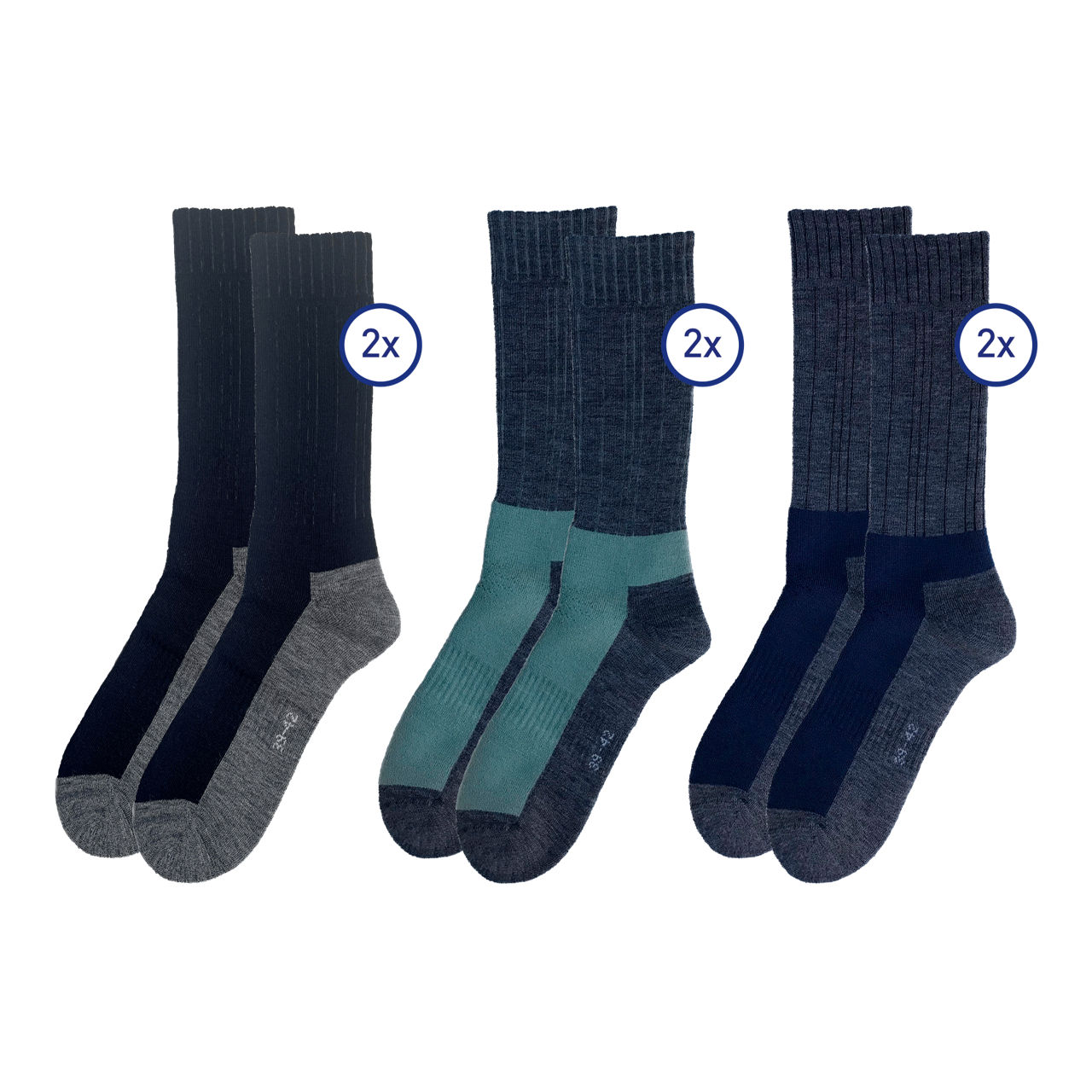 UP2Fashion Outdoorsokken met wol, 2 paar