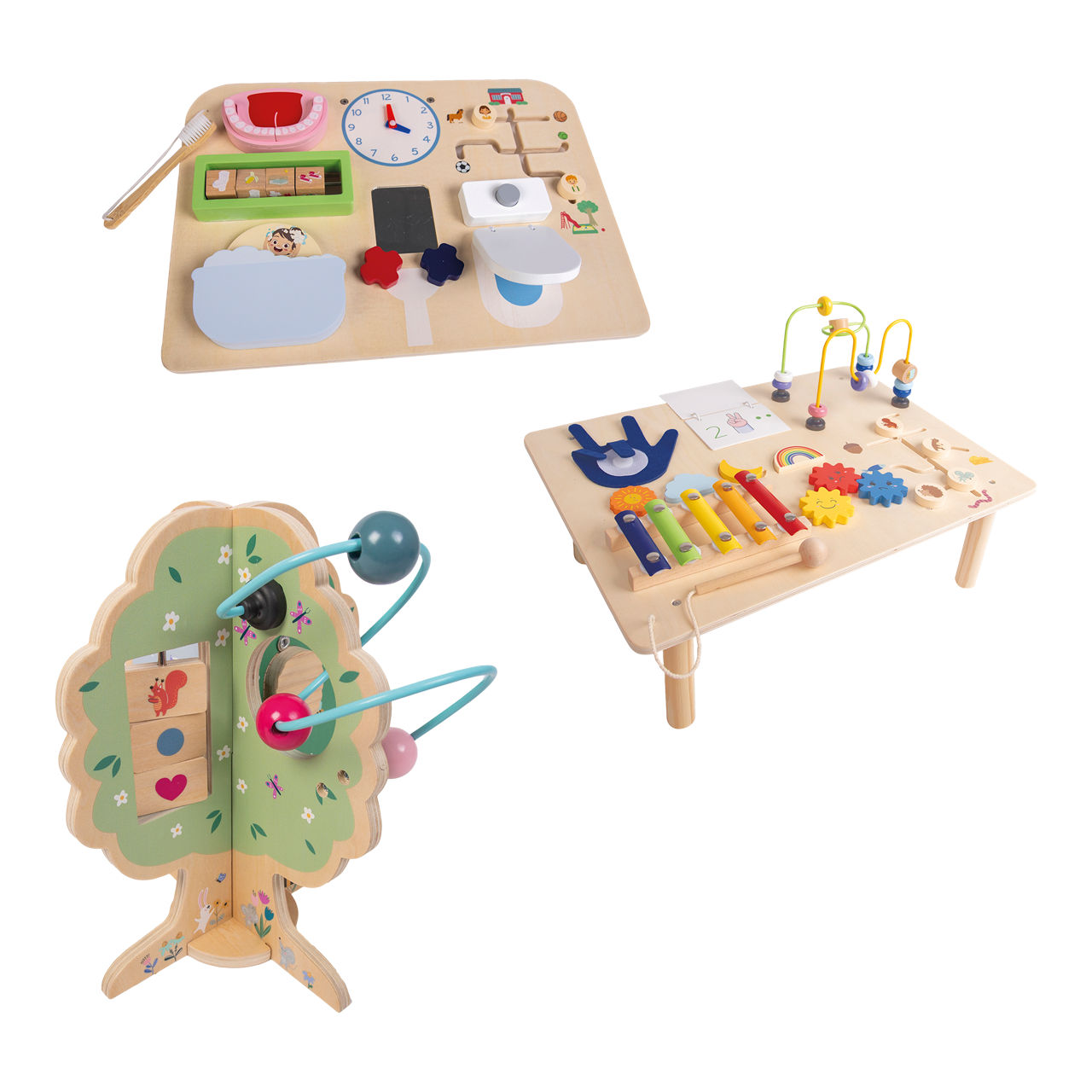 TOYLINO Houten sensorisch montessoribord