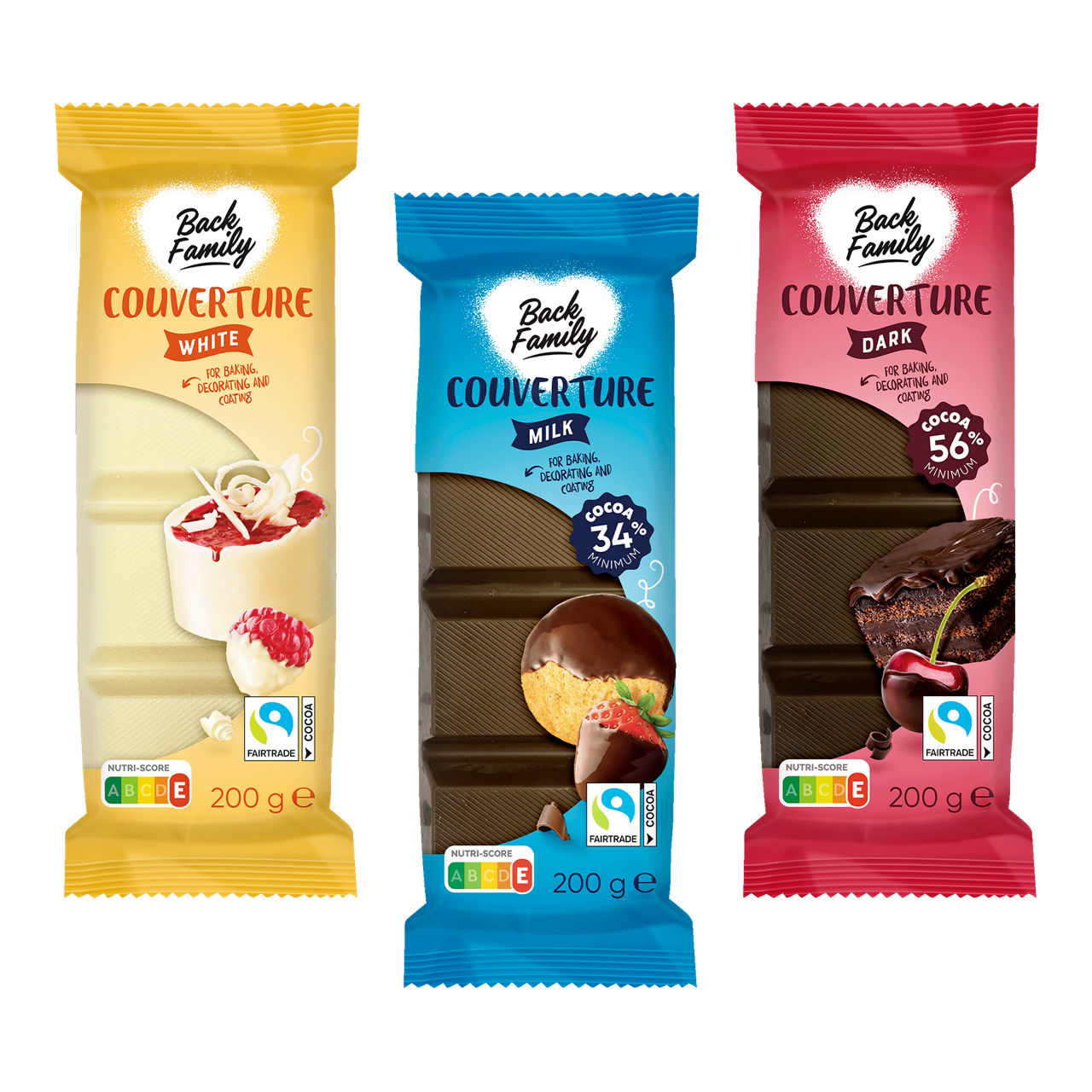 BACK FAMILY Decoratiechocolade (2 x 200 g)