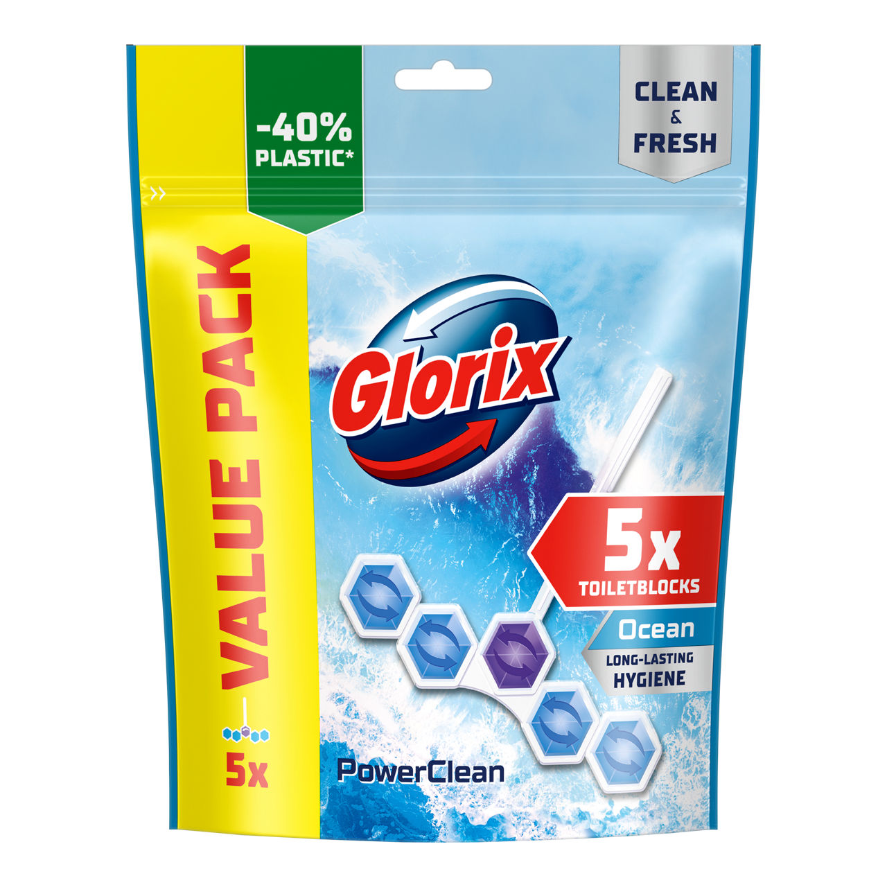 GLORIX Toiletblokjes, 5 st.