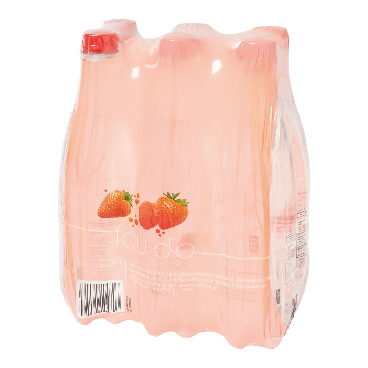 FOU D'O® Bruisend water, framboos en aardbeismaak