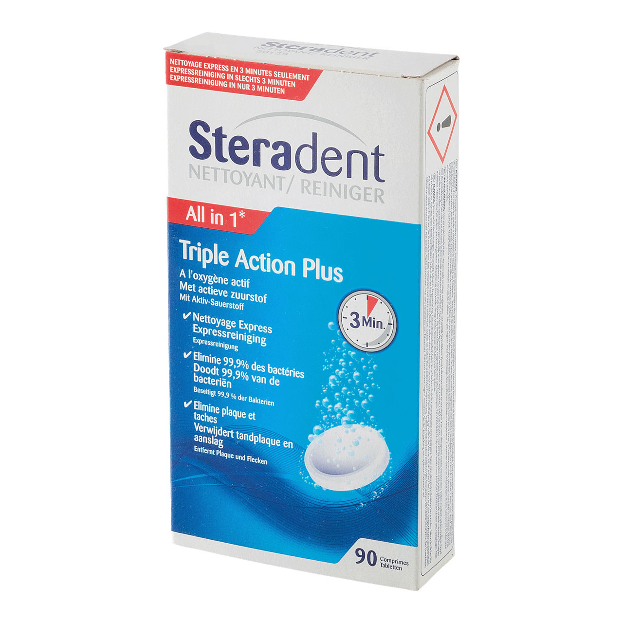 Steradent Reinigingstabletten voor kunstgebit*, 90 st.