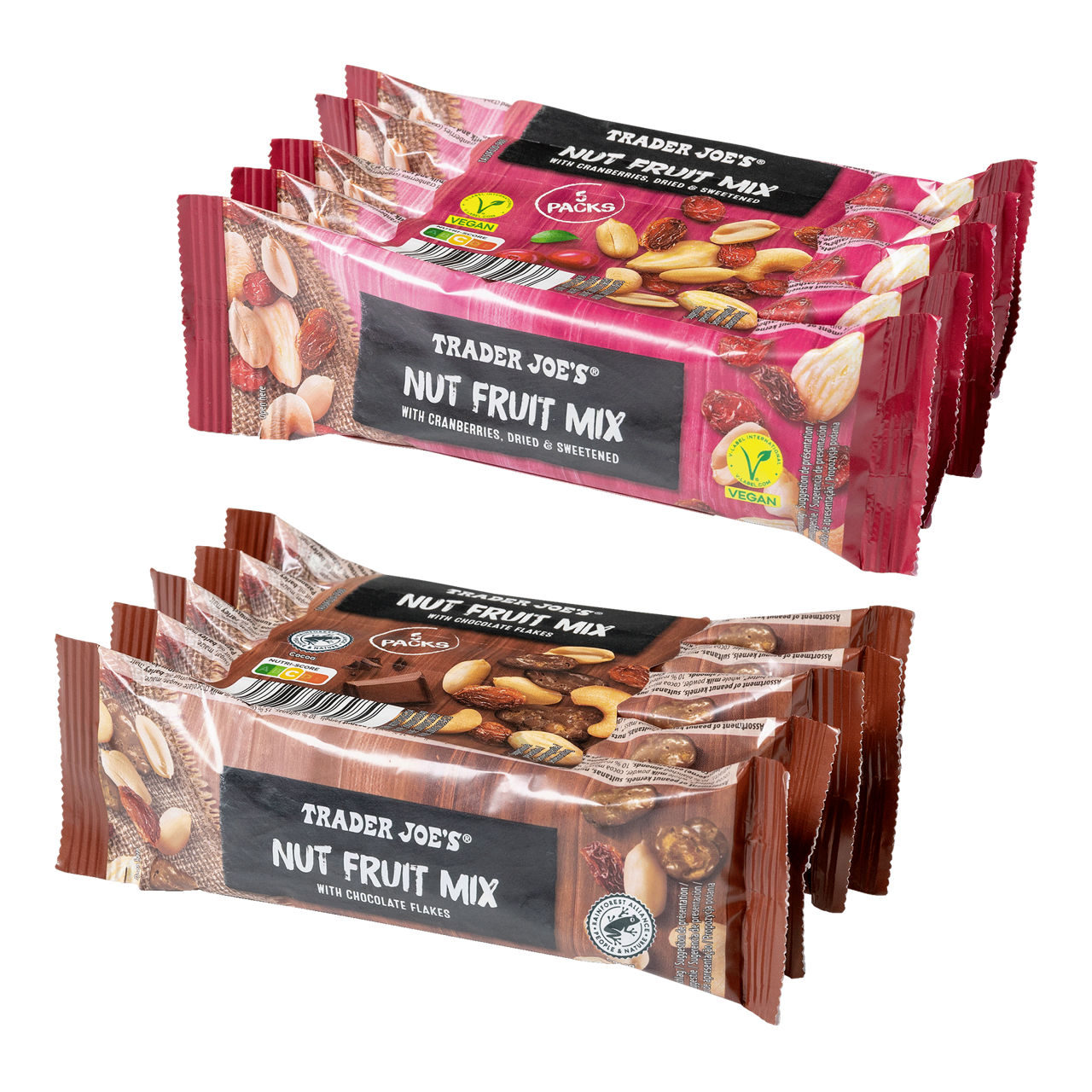 TRADER JOE'S Noten- en vruchtenmix, 5 st. (2 x (5 x 40 g))