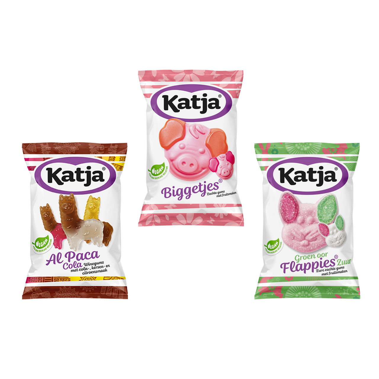 KATJA Vegan snoepjes (2 x 250 g/255 g)