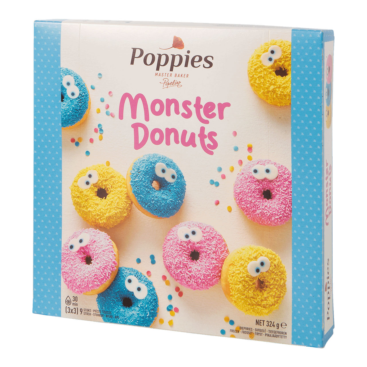 POPPIES Trio Monster Donuts, 9 st. (2 x 324 g)