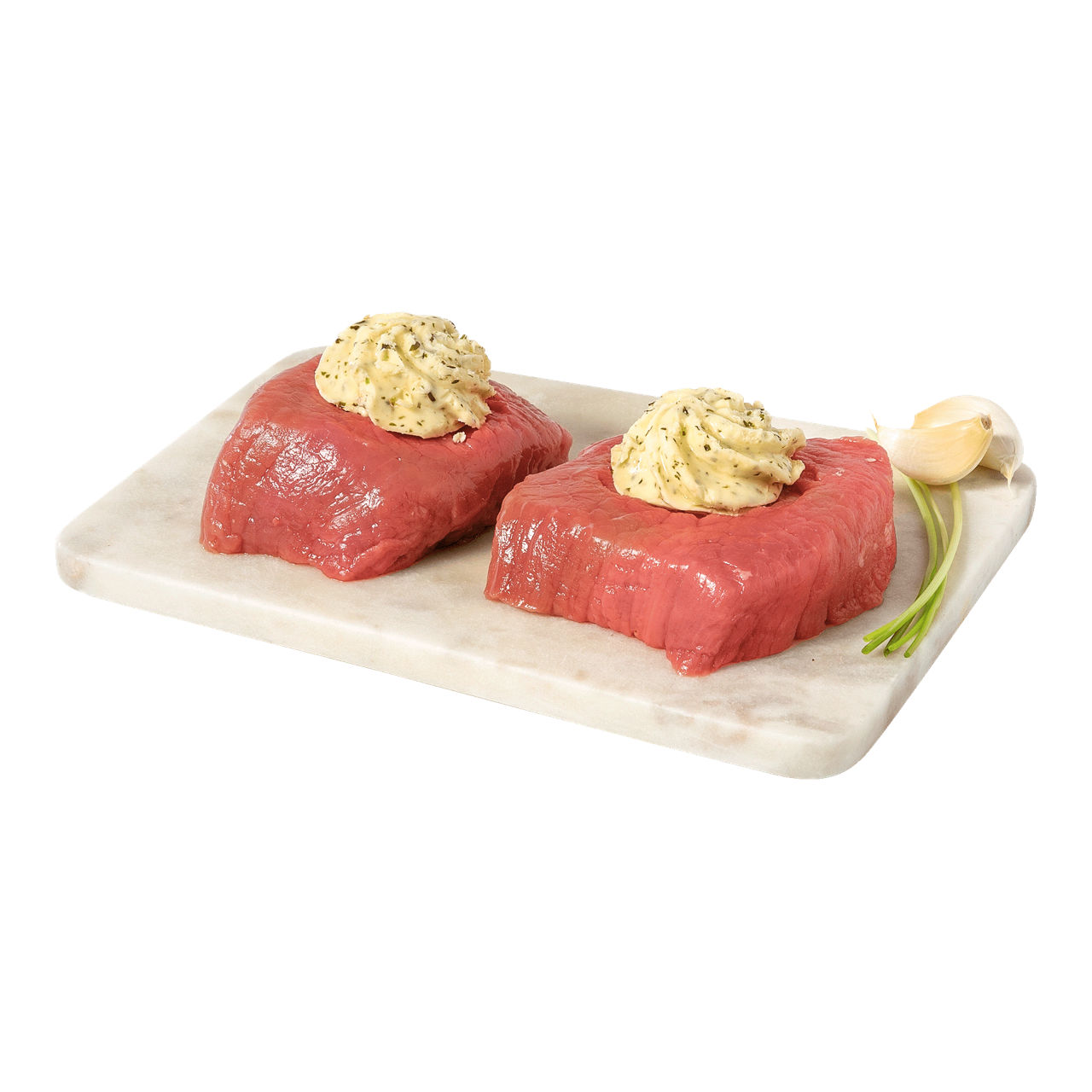 Steak met lookboter, 2 st. (400 g, variabel gewicht)