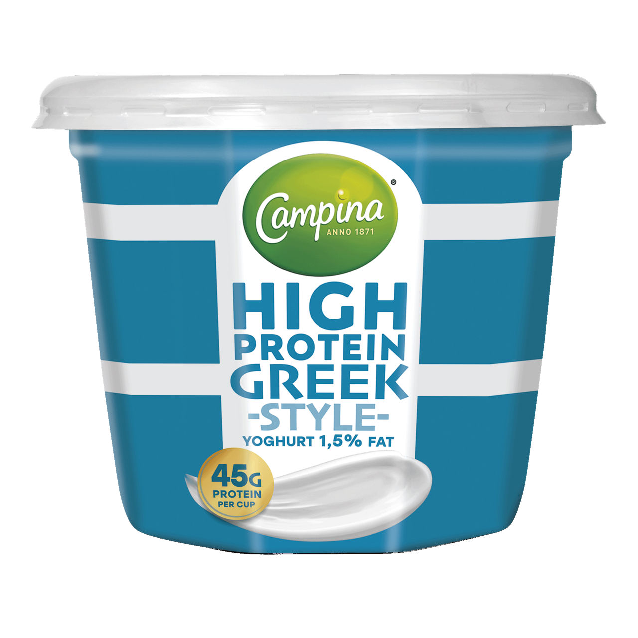 CAMPINA High protein yoghurt op Griekse wijze (450 g)