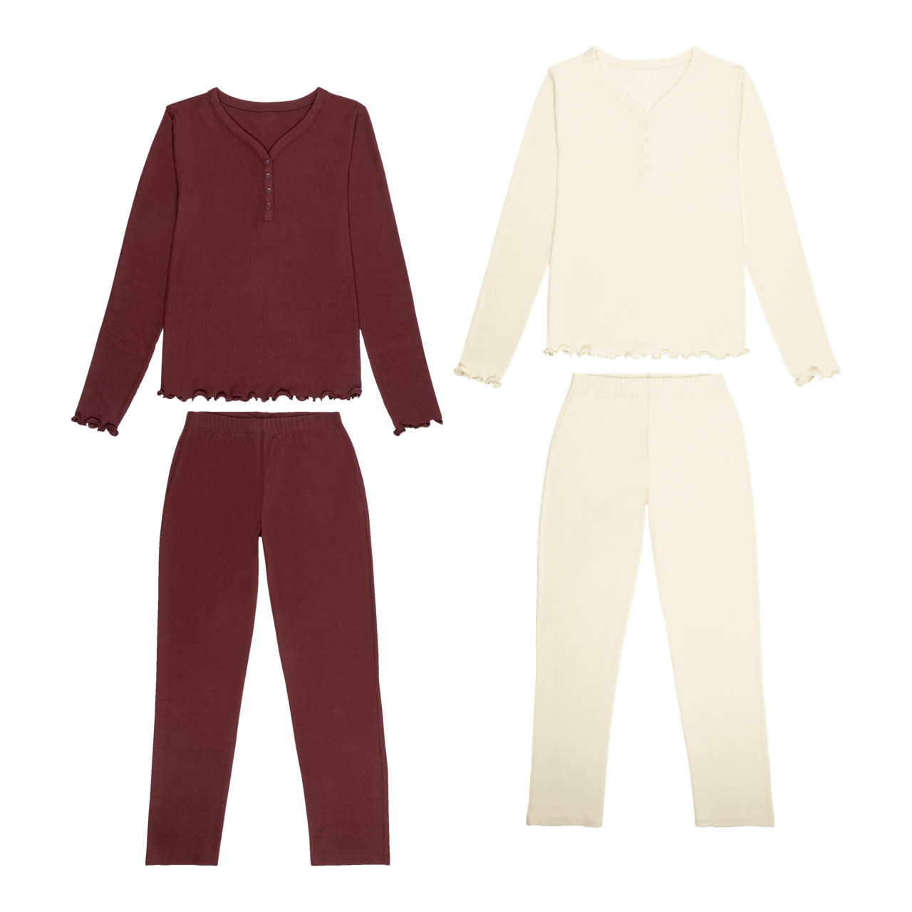 UP2Fashion Pyjama met wafelstructuur