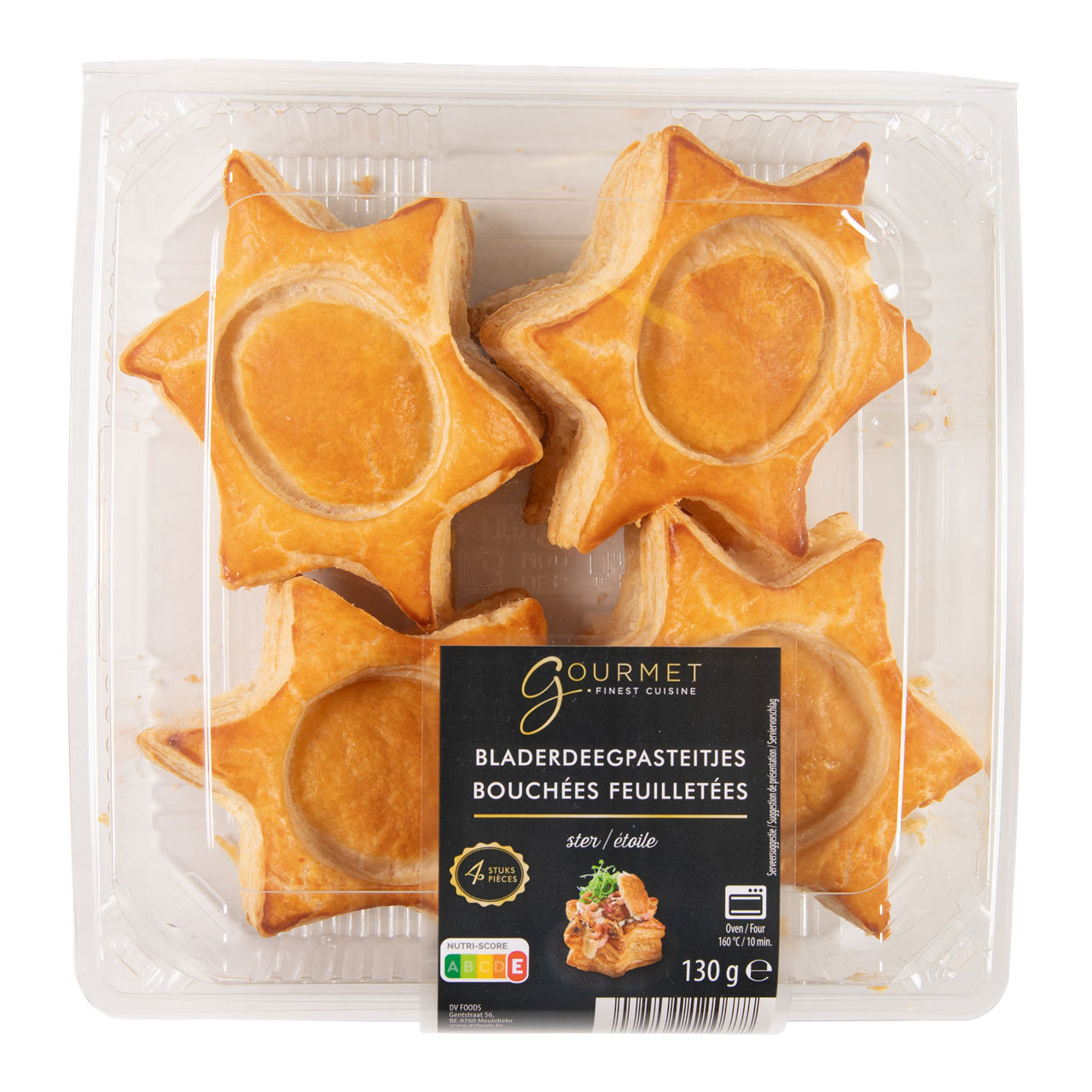 GOURMET FINEST CUISINE® Bladerdeegpasteitjes stervorm, 4 st.