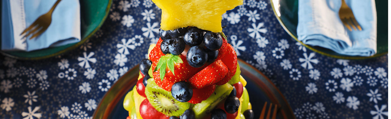 Fruit kerstboom van ALDI