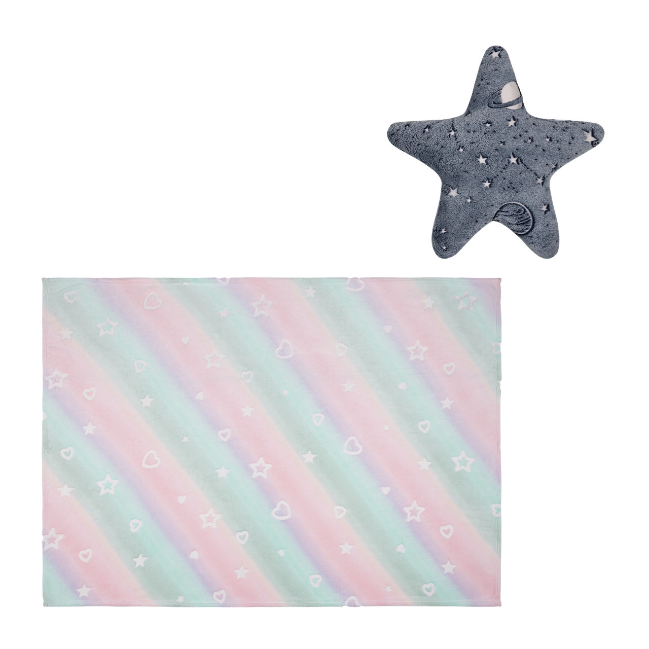  Decke / Kissen Glow-in-the-Dark