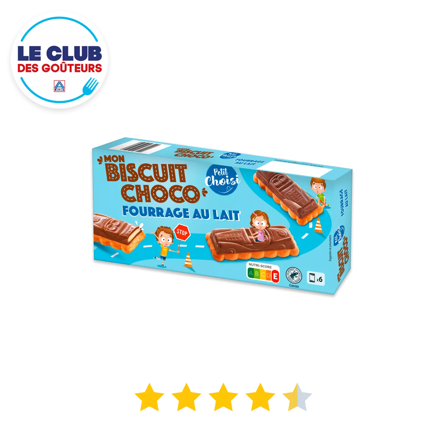 PETIT CHOISI® BISCUIT AVEC TABLETTE DE CHOCOLAT FOURRÉE AU LAIT