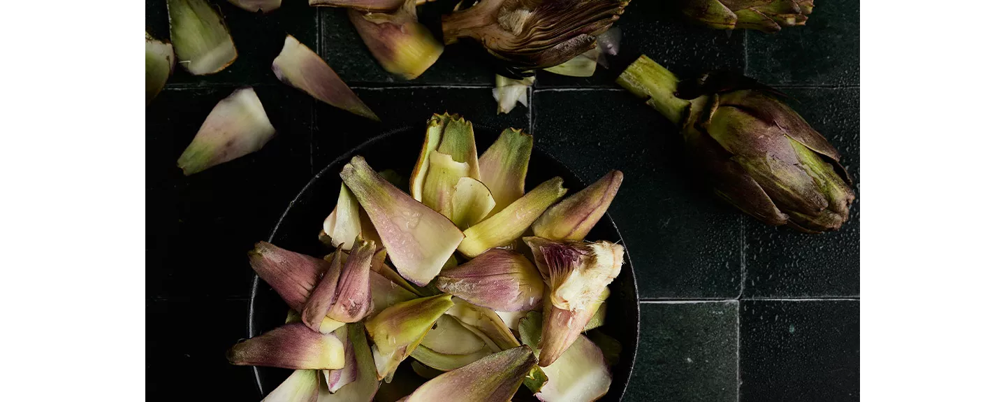 Sepia con alcachofas y champiñones como idea de cena ligera