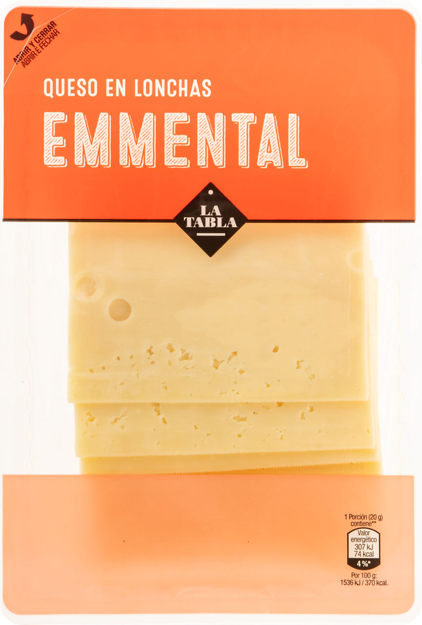 Lonchas de queso emmental 200 g