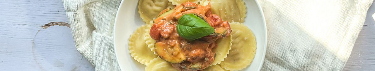 Vega Ravioli met tomatenroom saus ALDI