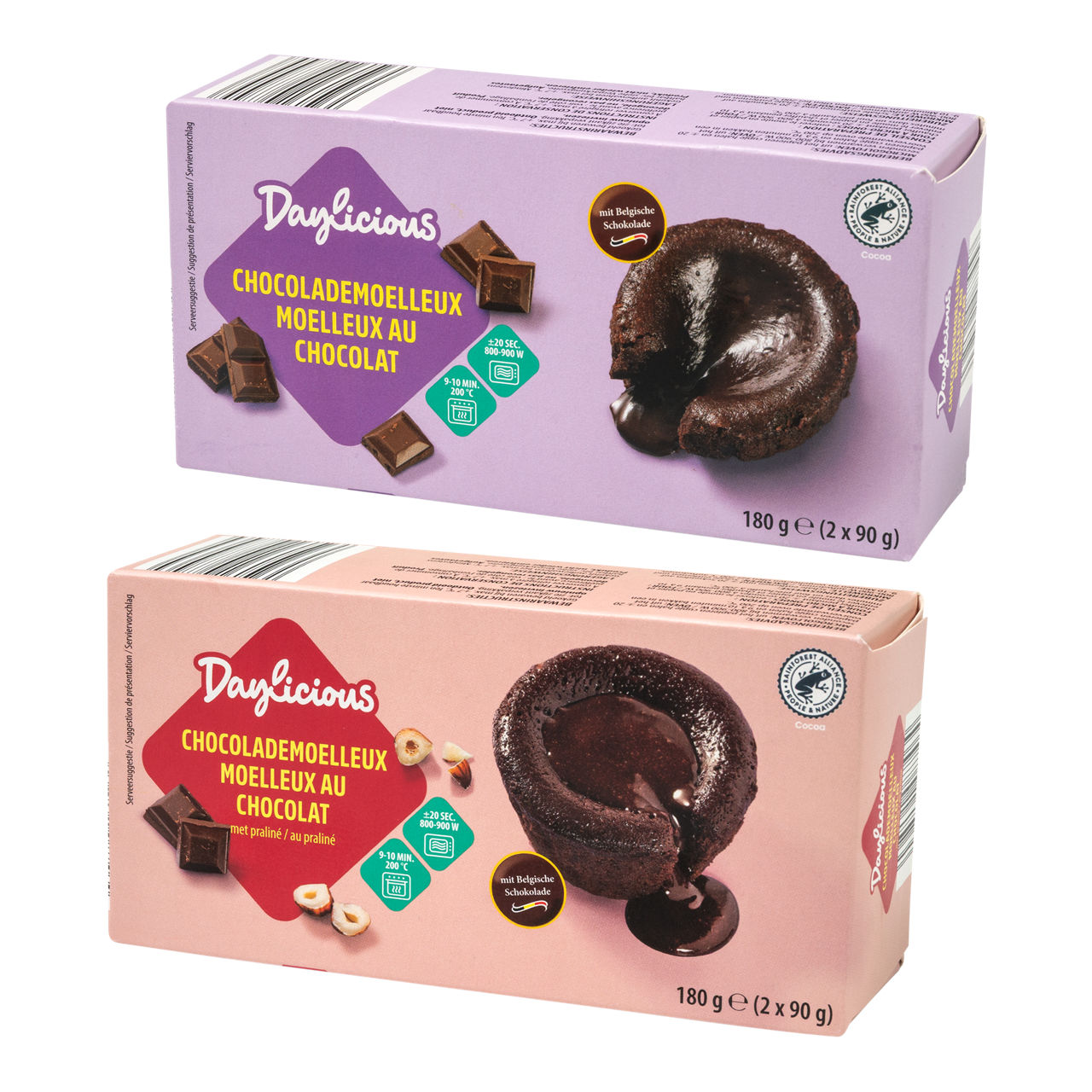 DAYLICIOUS Chocolademoelleux, 2 st. (2 x 90 g)