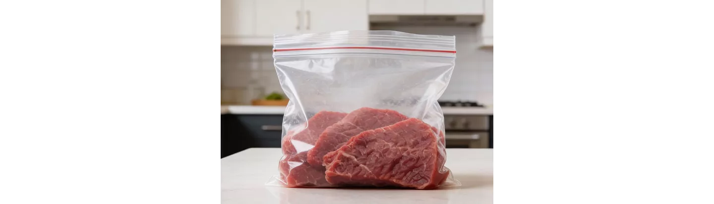Carne fresca lista para congelar 