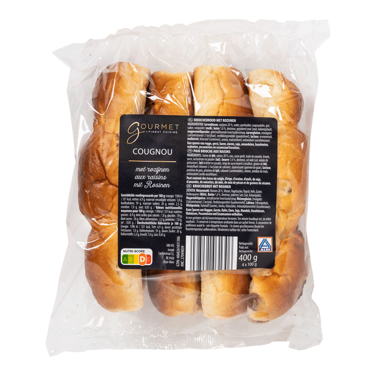 GOURMET FINEST CUISINE® Cougnou met rozijnen, 4 st.