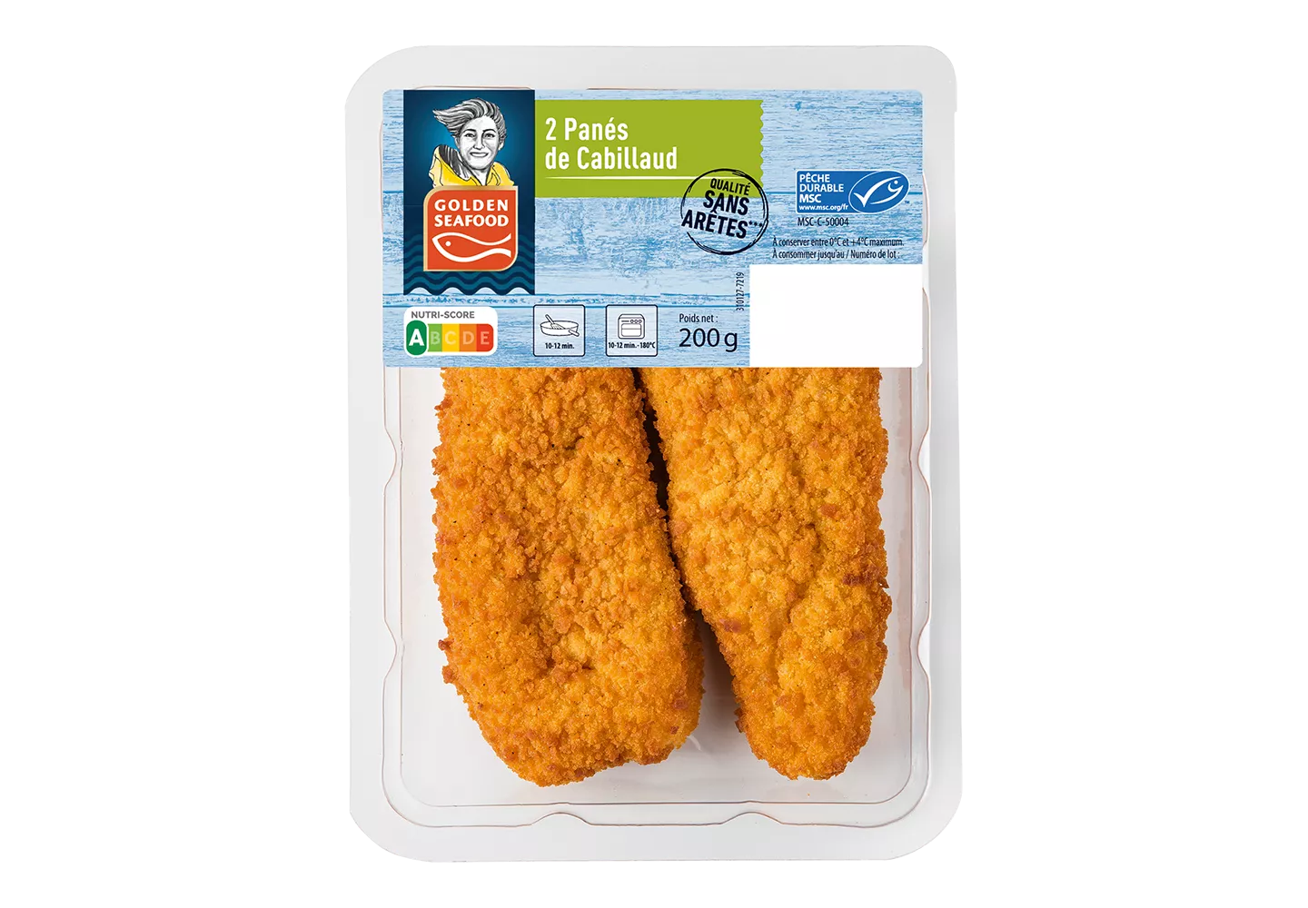 GOLDEN SEAFOOD® 2 panés de cabillaud 2 panés de cabillaud