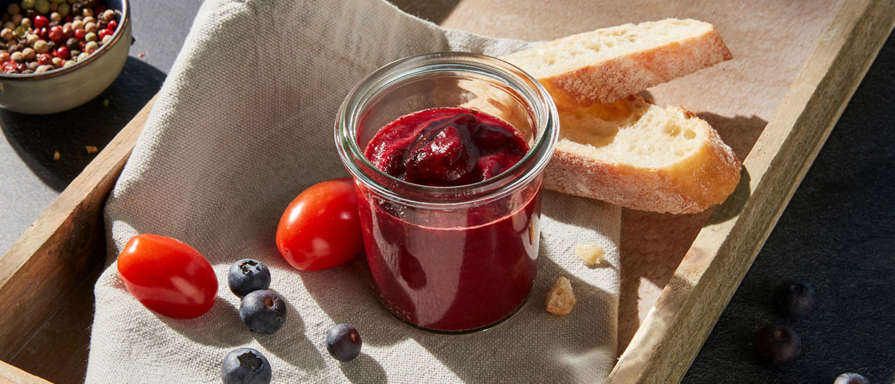 Blauwe bessen BBQ-dip van ALDI