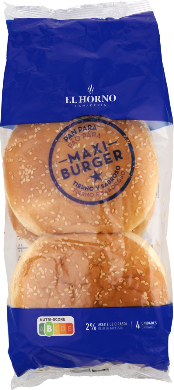 Pan maxi hamburguesa EL HORNO