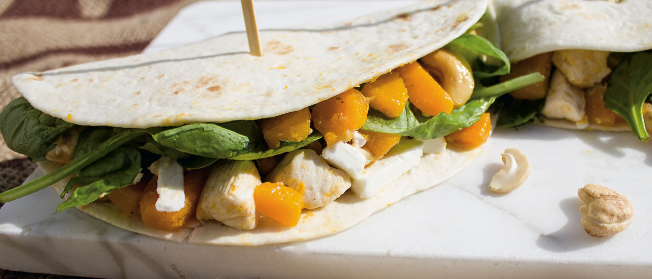 Herfstige wrap met pompoen van ALDI