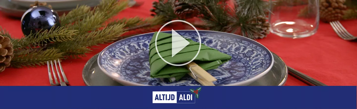 kerstboom servet vouwen