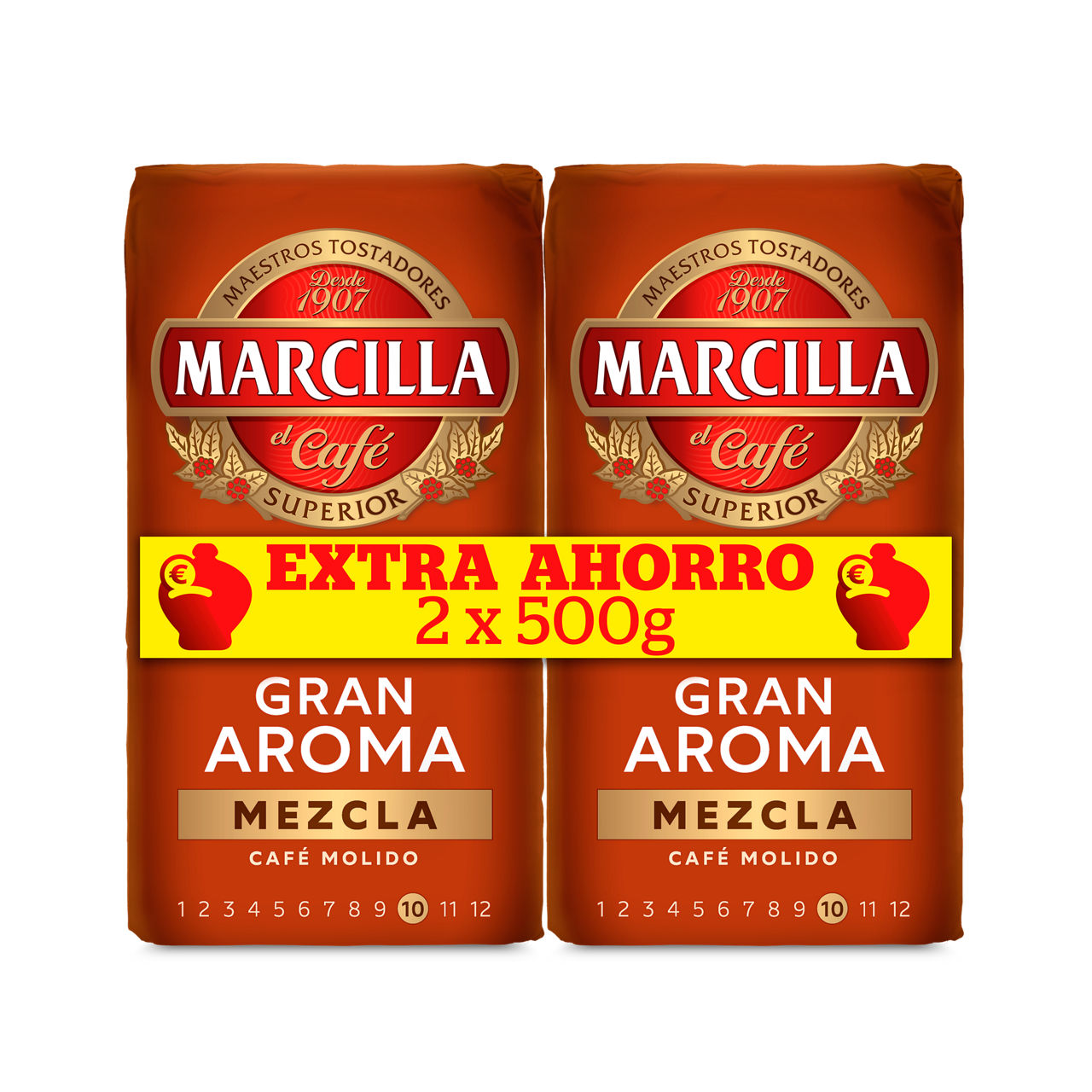 Café molido mezcla gran aroma 2 x 500 g