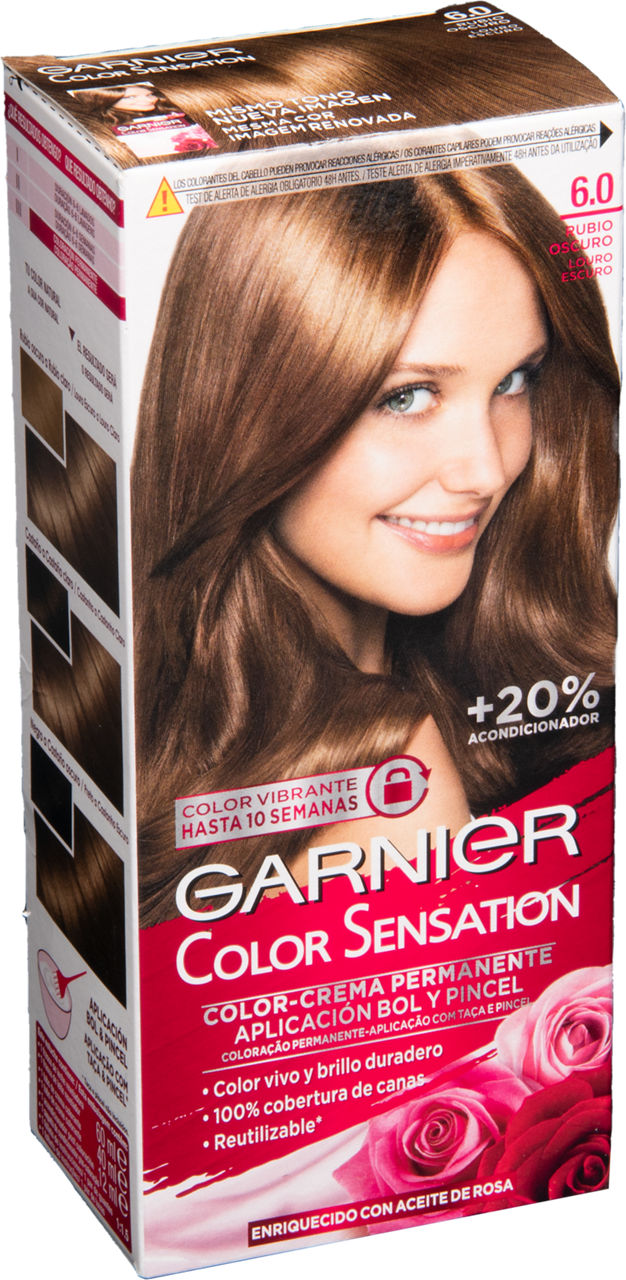 Tinte cabello 6.0 rubio oscuro set