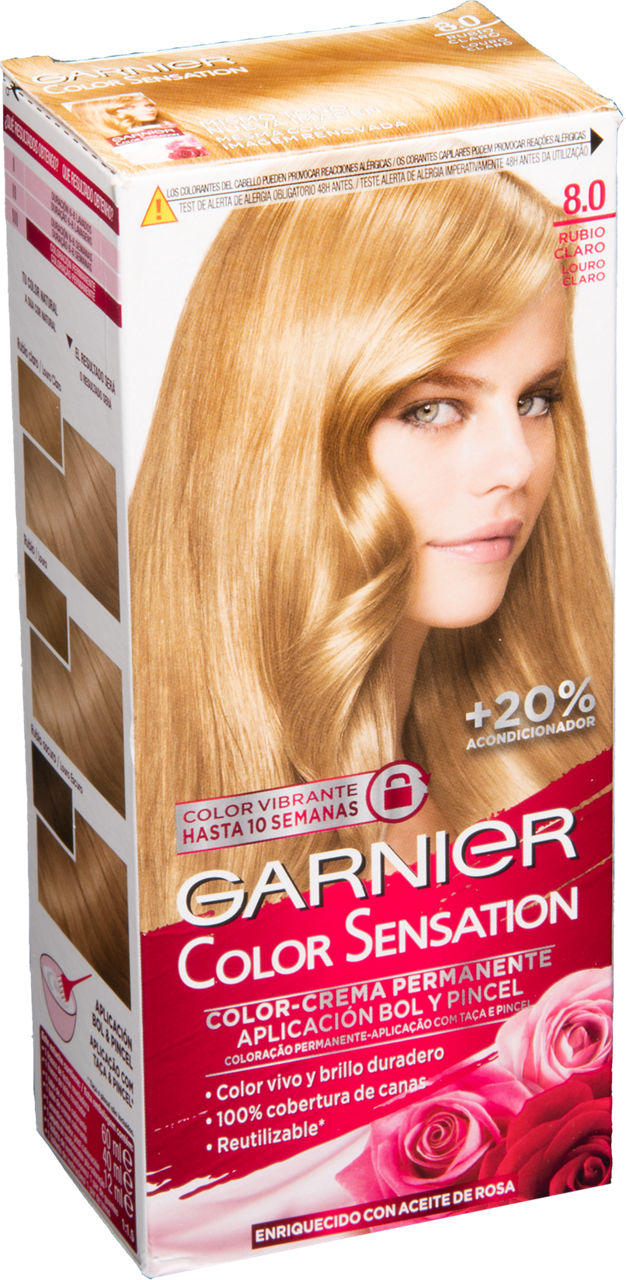 Tinte cabello 8.0 rubio claro set