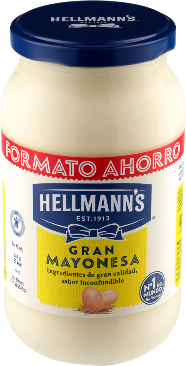 Mayonesa HELLMANN'S, frasco 450 ml