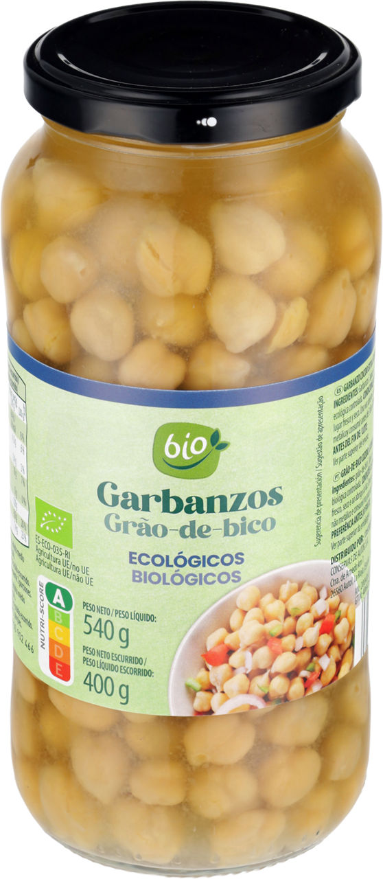 Garbanzos cocidos ecológicos 400 g