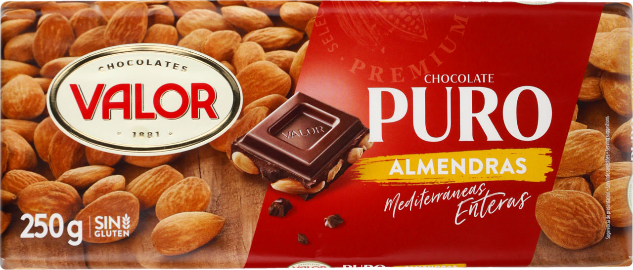 Chocolate negro con almendras 250 g