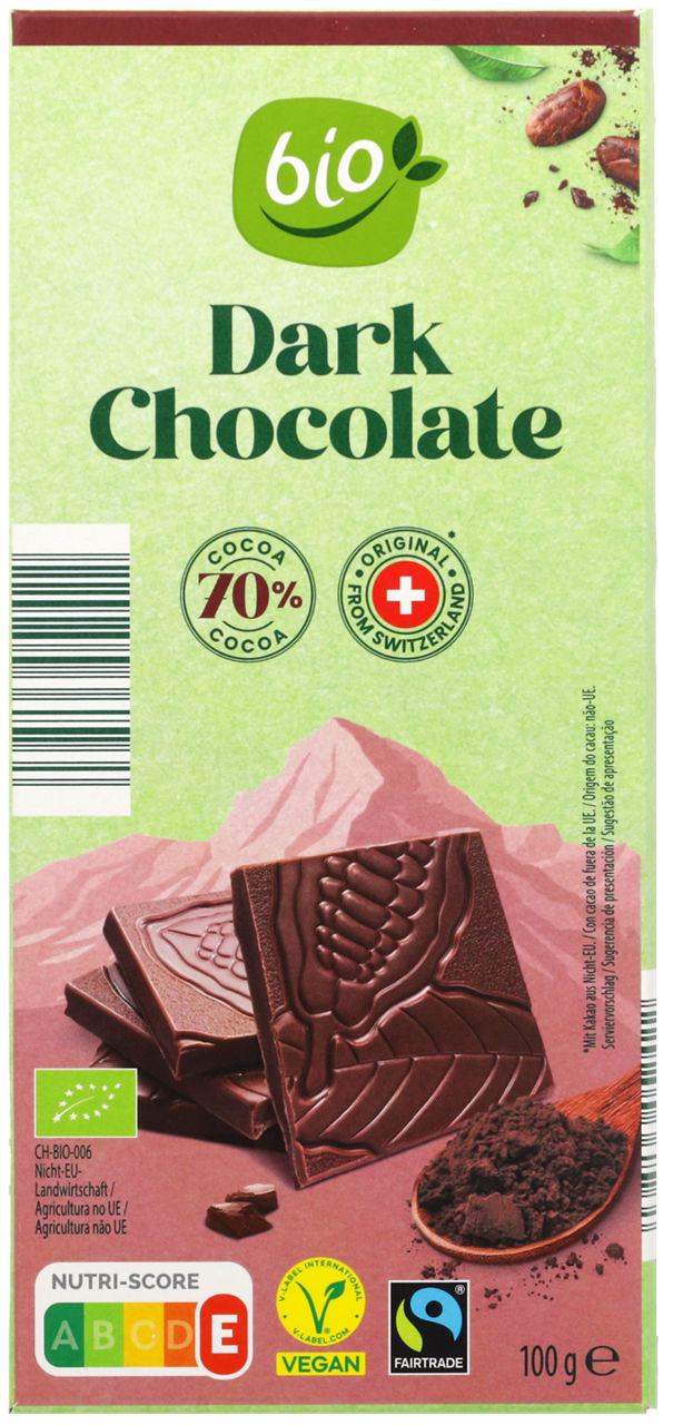 Chocolate negro 70% orgánico 100 g