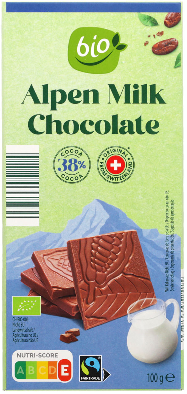 Chocolate con leche orgánico 100 g